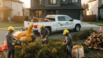 Professional shrub removal service in Richmond, VA clearing overgrown bushes and landscaping areas