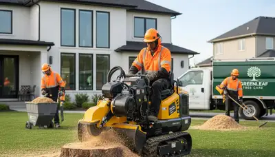 Professional stump removal service in Richmond, VA clearing tree roots and wood debris safely