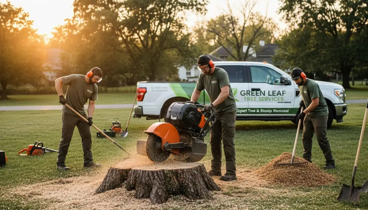 Professional stump removal service in Richmond VA clearing tree roots and grinding stumps safely